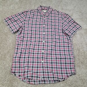 Denim Supply Ralph Lauren Mens Plaid Short Sleeve Button Down Shirt Size Medium